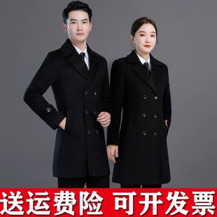 酒店物业售楼处工作服呢子大衣男女冬加厚4S店置业顾问职业装外套