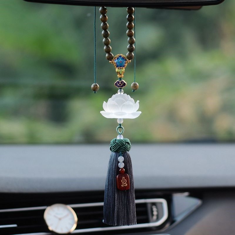 汽车挂件车内吊饰高档保平安琉璃莲花车载挂饰男士女士后视镜车挂,汽车用品/电子/清洗/改装,车挂,淘宝优惠券,粉丝福利购,淘宝优惠卷
