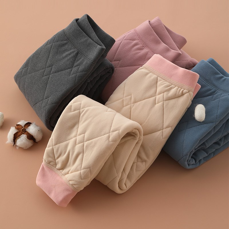 儿童校服神器保暖裤羊毛夹棉加厚中大童打底秋裤男女童棉裤秋冬季