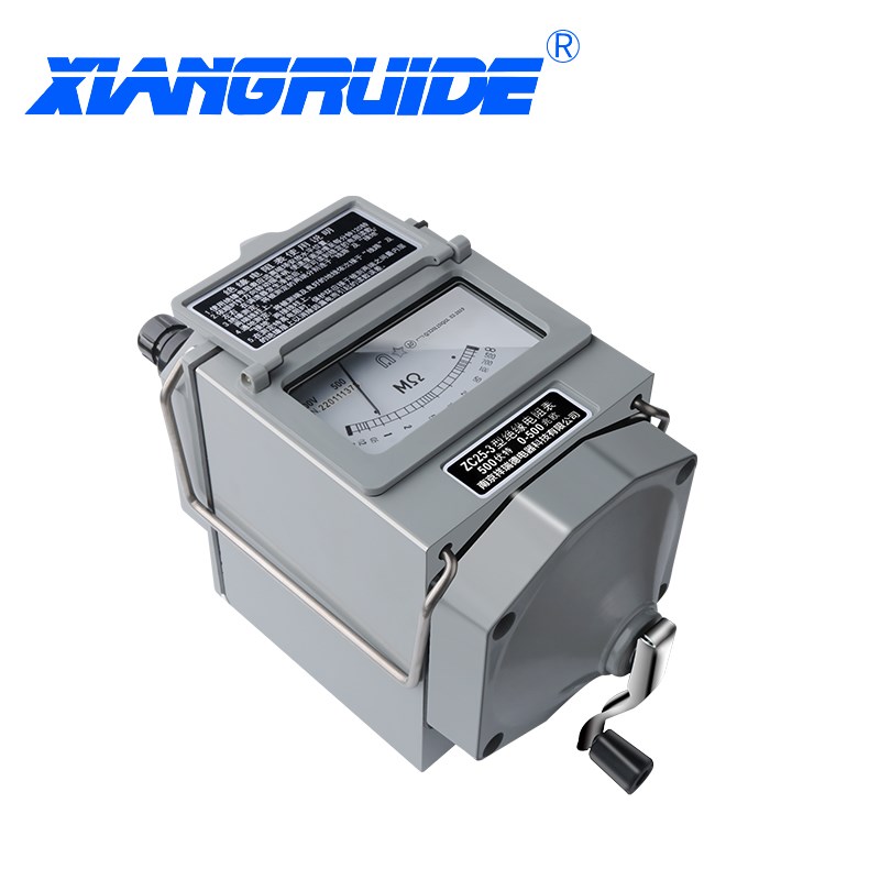 祥瑞德电工摇表500v检测表兆欧表1000伏绝缘电阻测试仪手摇电阻表