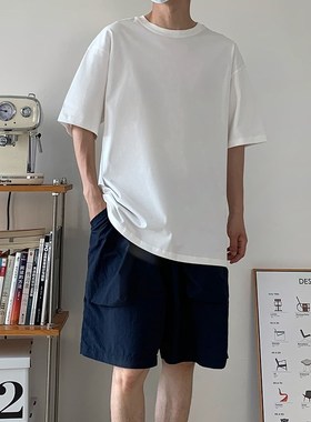 【人手一件】270g重磅纯白色打底宽松圆领精梳棉纯棉小白T恤短袖