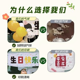 饰场景布置后备箱惊喜挂布条幅男女孩儿童气球户外拍照道具 生日装