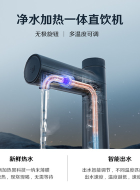 352加热净水器家用直饮ro膜反渗透1800G大水量A418H