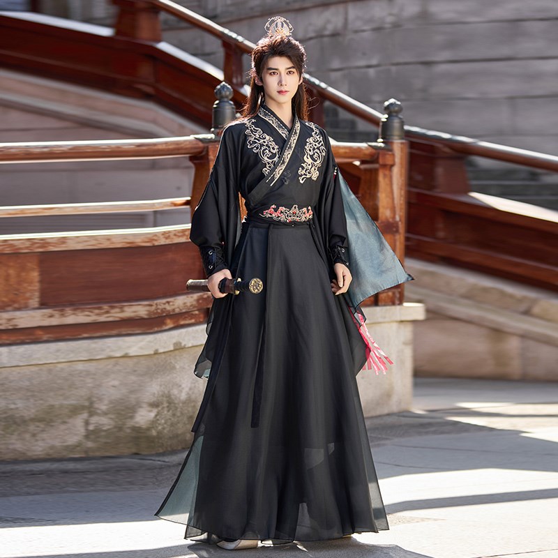 倾依【无双】古装男女汉服改良晋制仙侠气古风黑白双色汉元素春夏