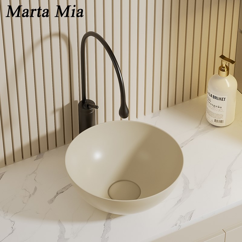 简约小户型洗手盆小型台上盆超小号阳台圆形小尺寸陶瓷迷你洗脸盆