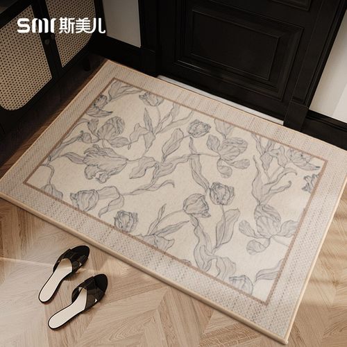 法式进门地垫入户门垫2024新款门口耐脏防滑脚垫子玄关地毯可定制