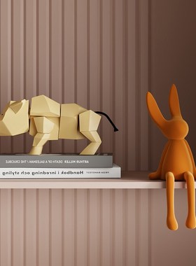 现代儿童房女孩卧室书柜装饰品样板间男生床头柜桌面高级感摆件