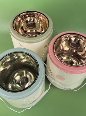 B338玻璃内胆保温桶真空水壶瓶胆饭盒便携饭桶汤碗便当盒保温