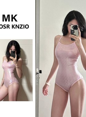 竞速泳衣女款20j25年新款遮肚显瘦专业训练高级感珍珠粉游泳馆专