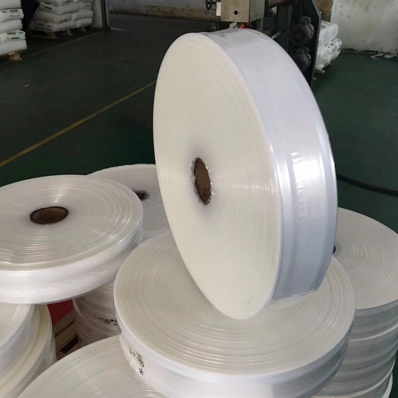 PE平口袋长条筒料 服装包装透明加厚防水直通袋高低压卷膜pe筒料