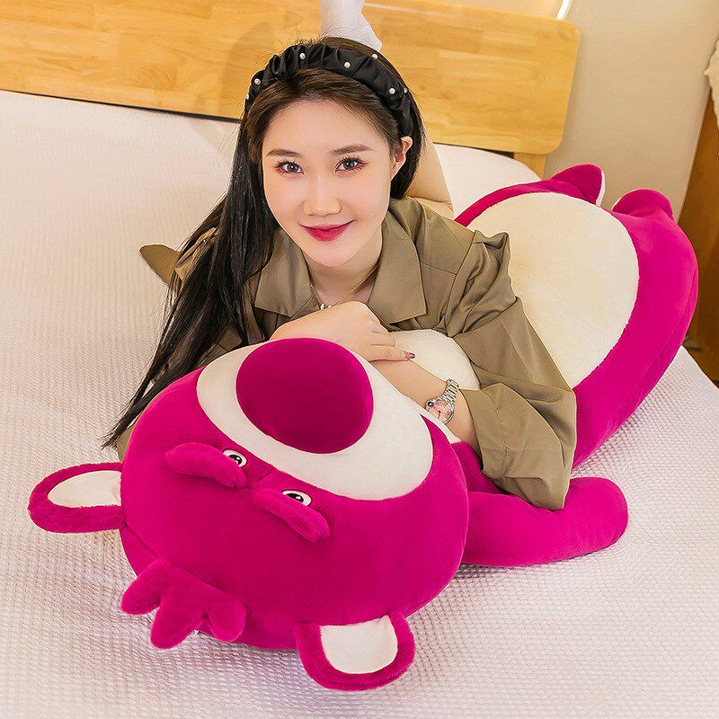 长条超大号趴趴草莓熊玩偶布娃娃公仔抱着睡觉夹腿抱枕男女孩