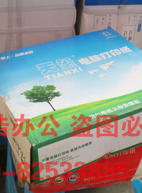 天玺电脑打印纸241-1-1/2 70克 9英寸财K务专用凭证纸U 1000页/箱