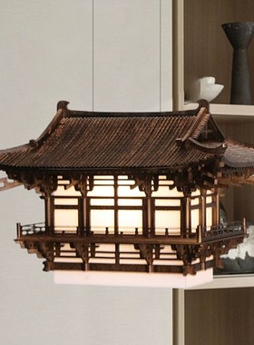 古建筑手工灯饰品酒店大厅高级餐厅民宿成品吊饰新中式摆件