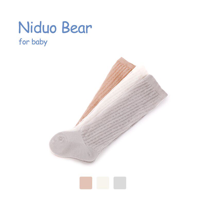 尼多熊婴儿长筒袜夏季薄款纯棉过膝袜新生儿宝宝袜防蚊长腿不勒脚