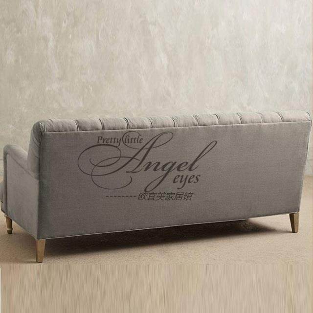 美式布艺沙发椅客厅单人 双人三人沙发 美式乡村简约咖啡厅沙发椅