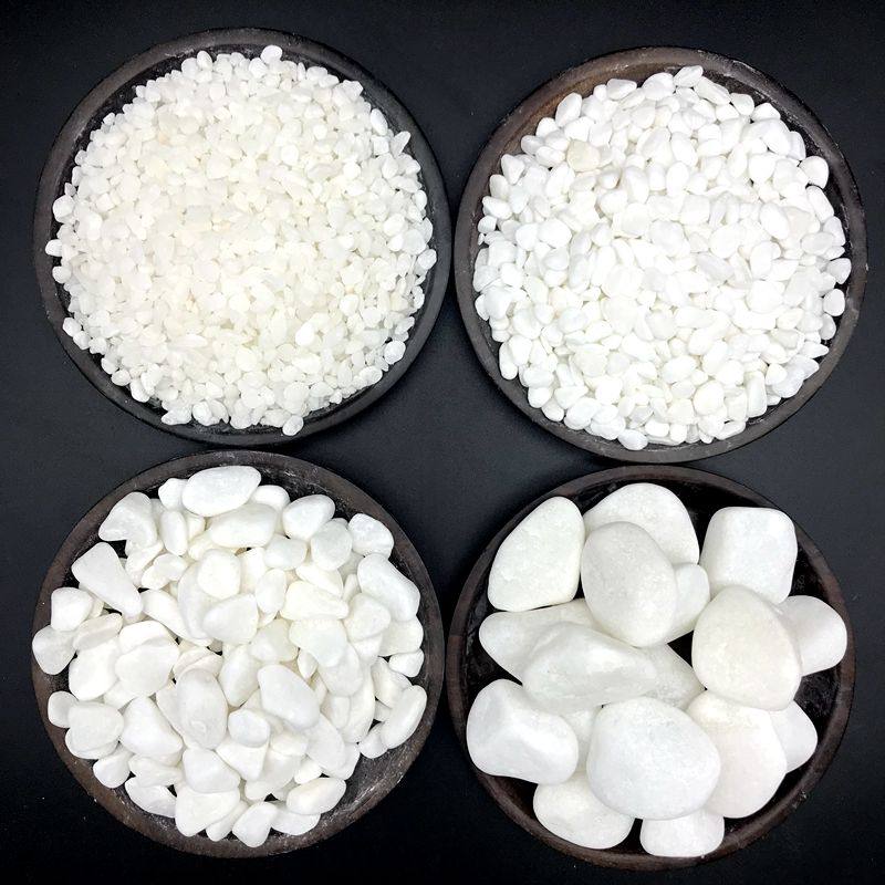 50斤白色石子石头大鹅卵石庭院铺路铺地小白石头园林枯山水白石子