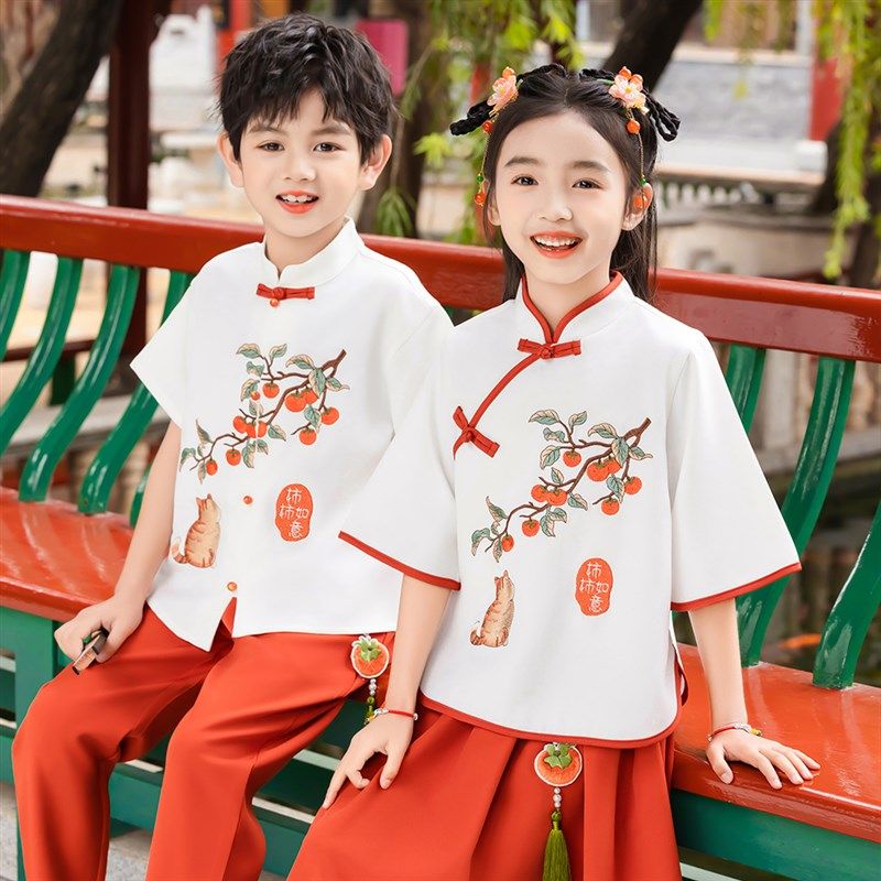 六一儿童演出服幼儿园中国风马面裙女童毕业汉服小学生合唱表演服,童装/婴儿装/亲子装,汉服,淘宝优惠券,粉丝福利购,淘宝优惠卷