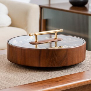 九宫格干果盘木质分格高级感水果盘家用客厅中式精致小点心盘果盒