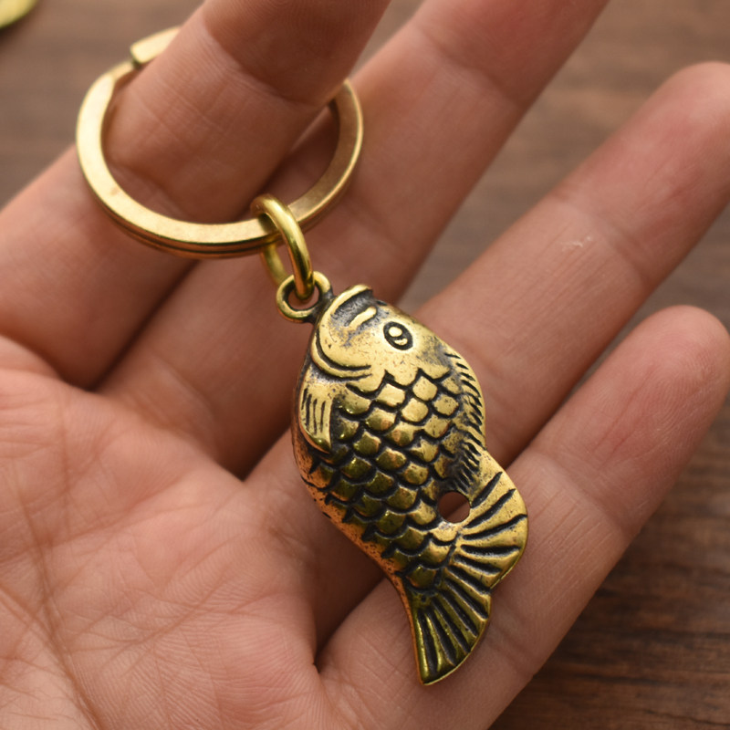 中国风情侣钥匙扣鲤鱼锦鲤富贵年年有余吉祥钥匙扣一对个挂件