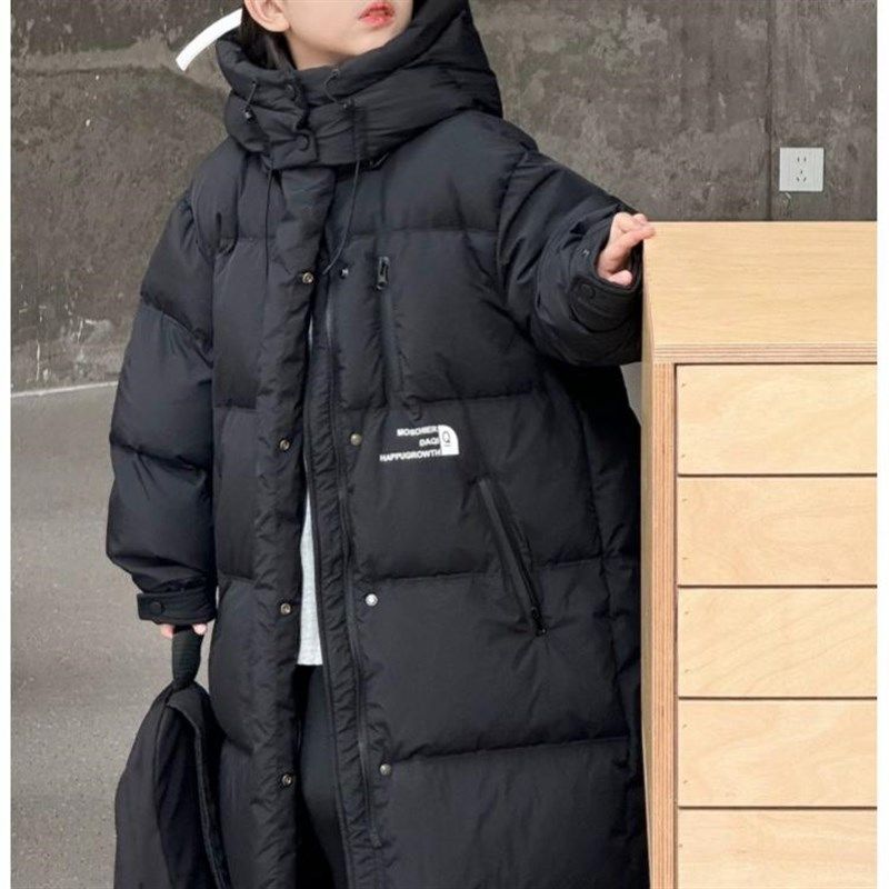 韩国儿童羽绒服长款过膝冬季新款男女童中大童大被子抗寒加厚外套