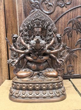 密集金刚/密聚金刚/桑堆/桑顿多杰/26cm紫铜佛像藏传摆件/大威德