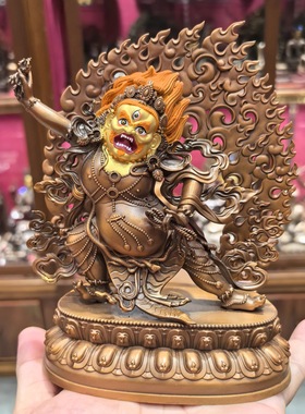 金刚手菩萨/恰那多杰/二臂金刚手菩萨/金刚手/15cm紫铜佛像摆件