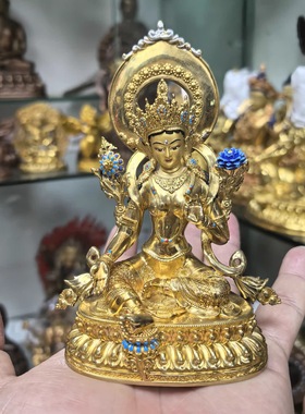 绿度母/绿度姆/度姆/度母/多吉度母/度母菩萨/12cm梵天佛堂摆件