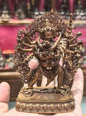 胜乐金刚/上乐金刚/德穆钦格/12cm红铜佛像藏传佛堂摆件/大威德