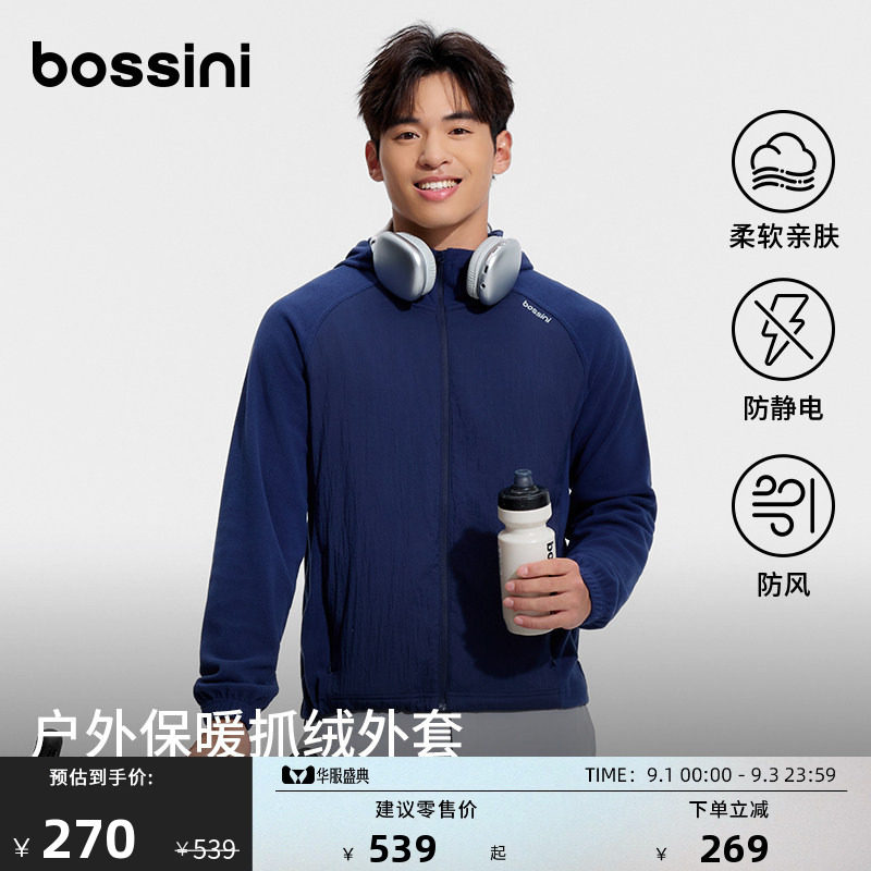 堡狮龙户男士保暖户外抓绒外套图片