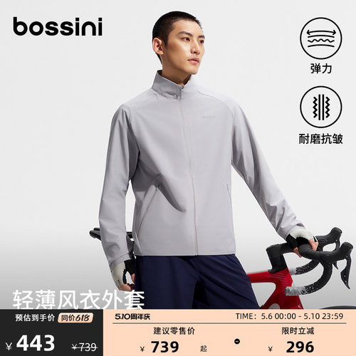 堡狮龙轻薄防风立领徒步风衣