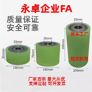 滚轮QAF31/32/33-D40/50/60/80/100-d8/10-L20-T5带轴承型