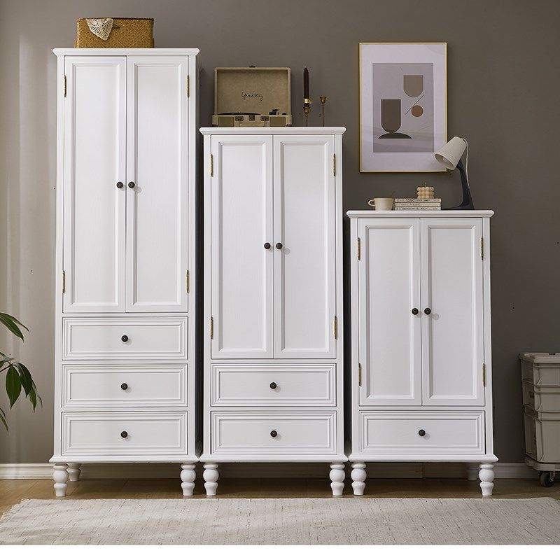 木之情美式全实木衣柜简约双门衣柜储物柜卧室家用衣橱