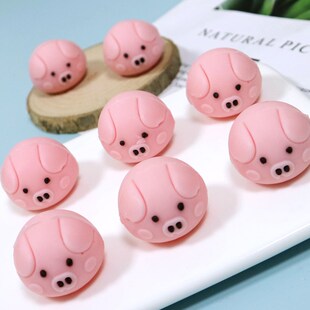 巧克力卡通粉猪狗头生日烘焙装扮小猪头蛋糕装饰摆件网红成品配件