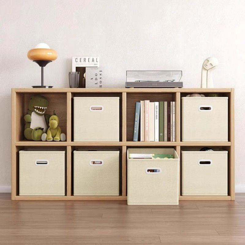 实木书架落地置物架靠墙自由组合格子柜儿童书架客厅储物柜书柜子