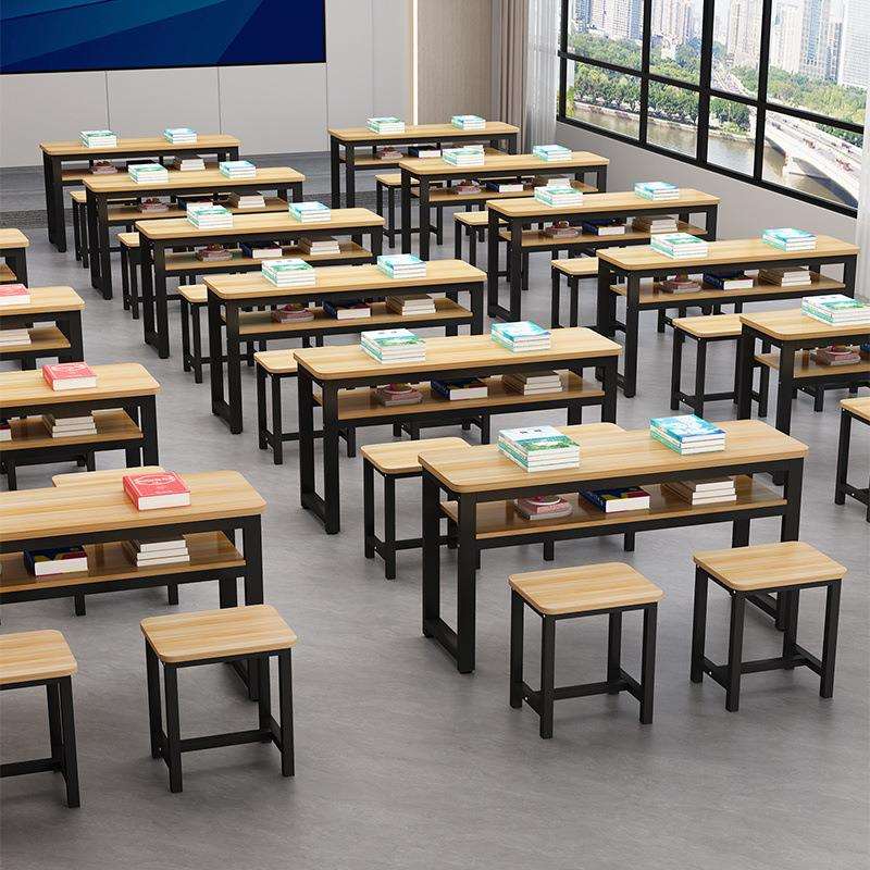 课桌椅培训桌辅导班补习班单双层美术绘画圆角桌椅书法直销热卖