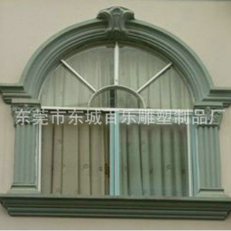 GRC水泥欧式别墅外墙窗套线条