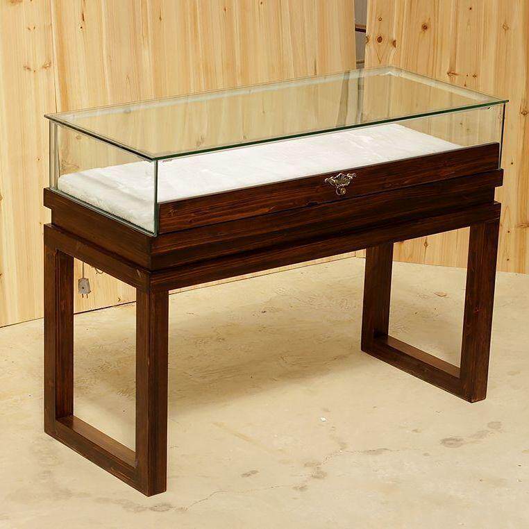 珠宝展示柜实木博物馆中式古展柜玉器翡翠柜台展厅复古饰品首饰