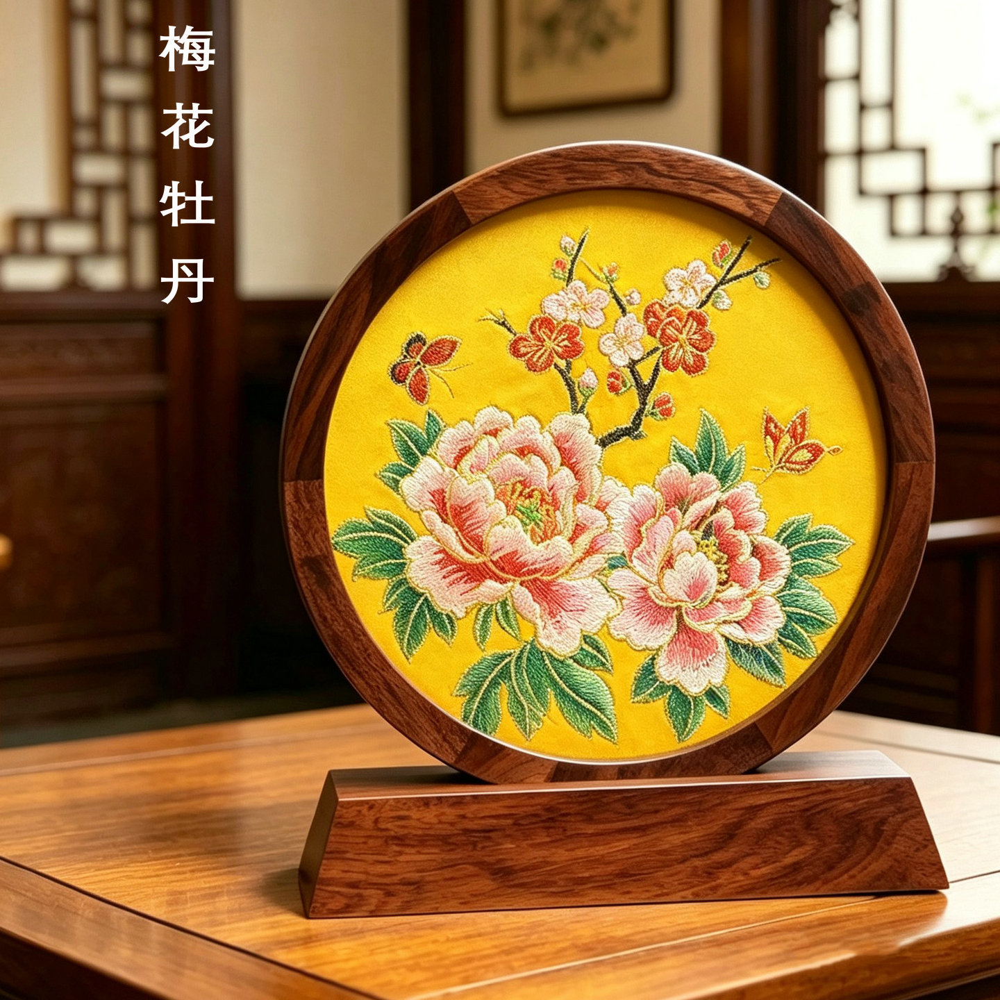 南京云锦刺绣摆件客厅玄关装饰
