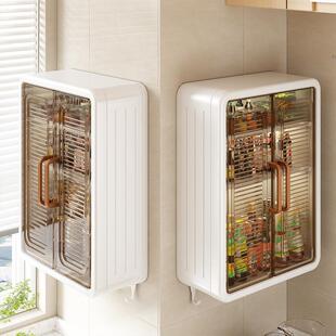 厨房免打孔置物架多功能壁挂多层调味料收纳盒墙上架子塑料强