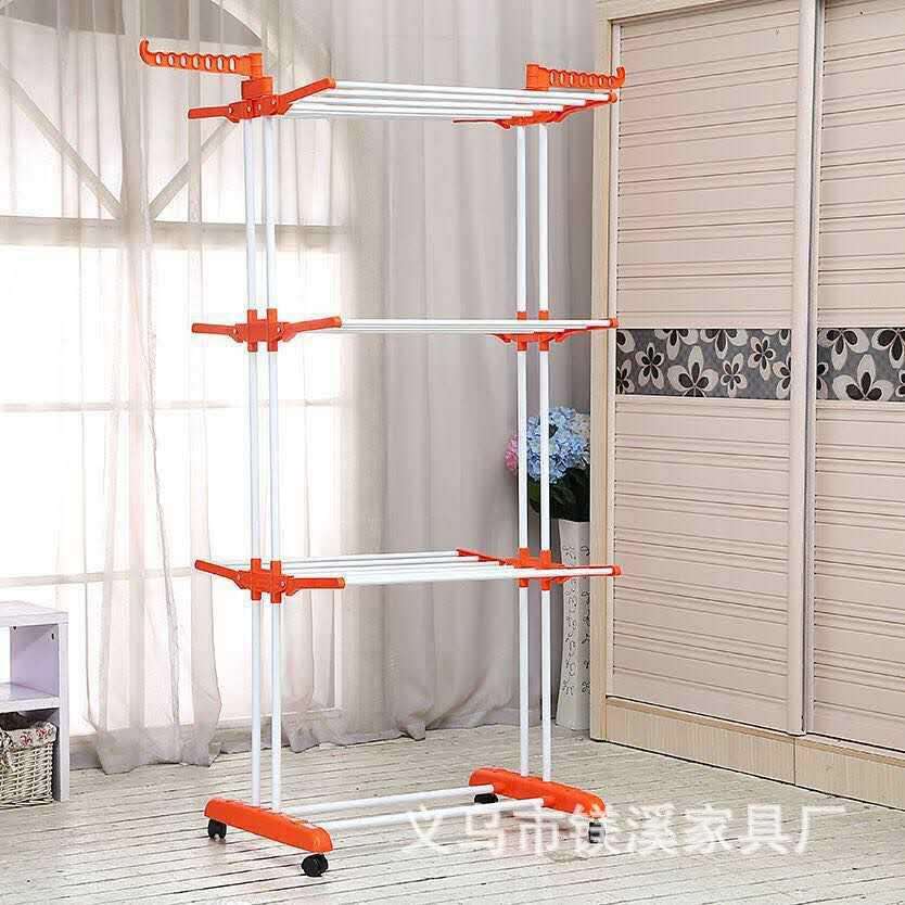 晾衣架毛巾架可移动晾衣架折叠儿童袜子收纳简易阳台宿舍晾衣架