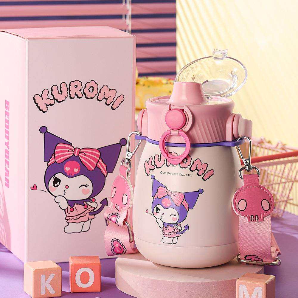 杯具熊保温嘟嘟桶便携女生高颜值双饮保温杯可爱儿童卡通水壶吸管