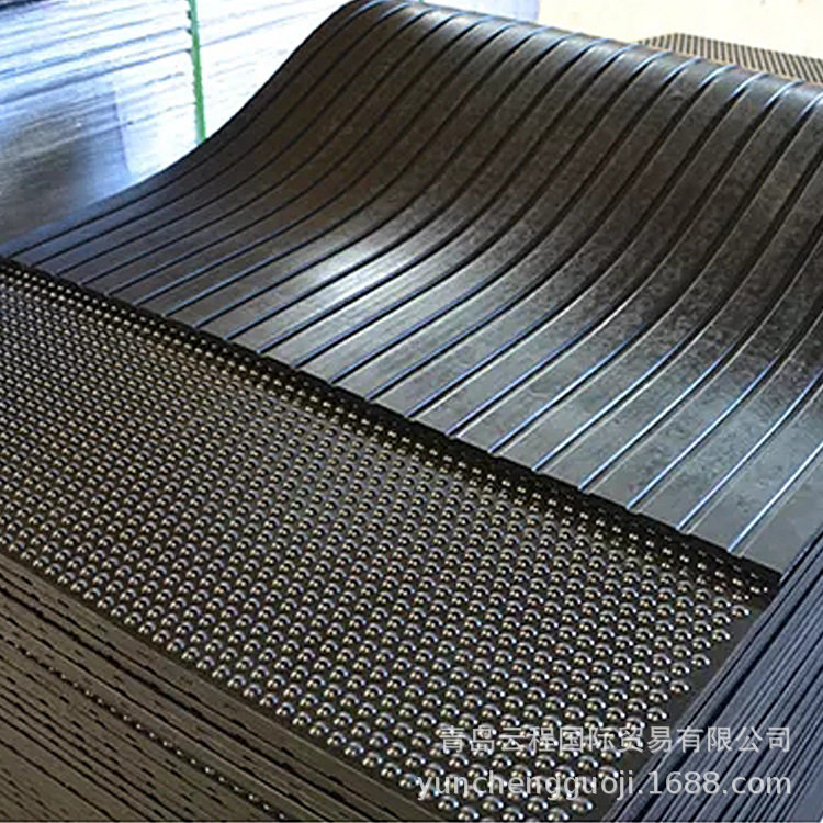 橡胶粪道板 纤维加强橡胶板 加厚耐磨刮粪橡胶垫