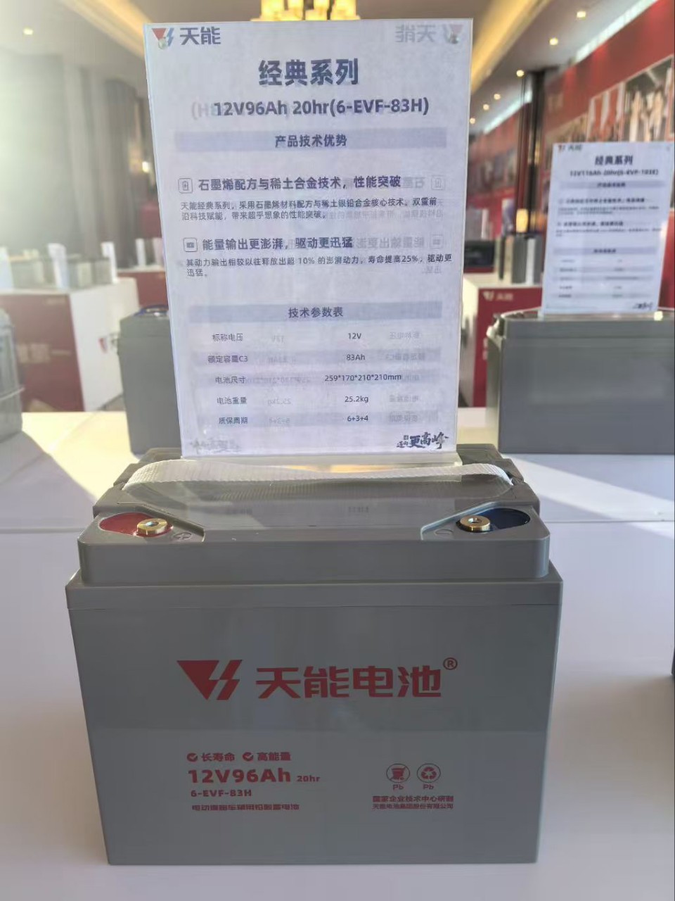 12V电瓶20AH大容l量夜市摆摊灯铅酸天能蓄电池