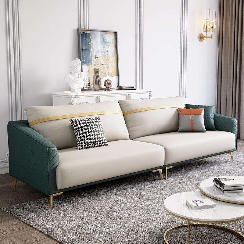 免洗科技布小户型网红款意式极简轻奢客厅三人四人乳胶布艺沙发