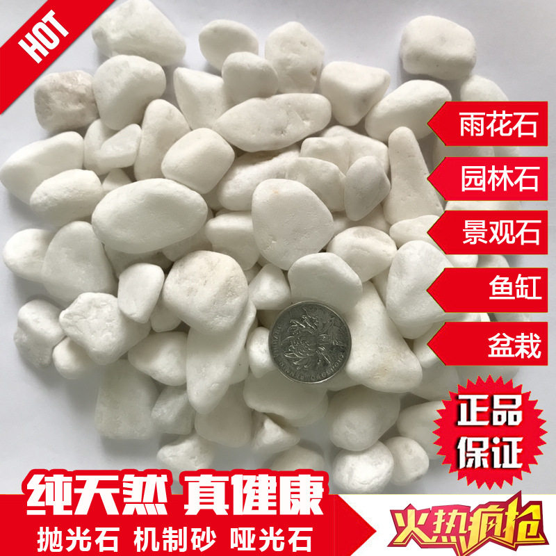 白色天然鹅卵石雨花石园林铺路