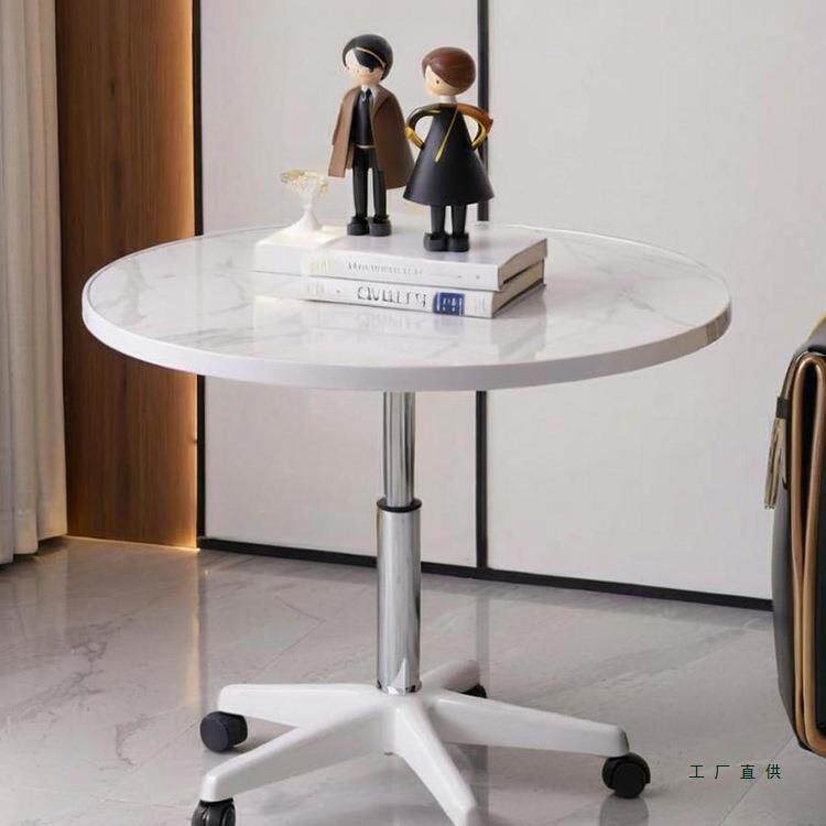 沙发边几客厅2026新款圆桌子可升降带轮移动小茶几休闲多功能角几