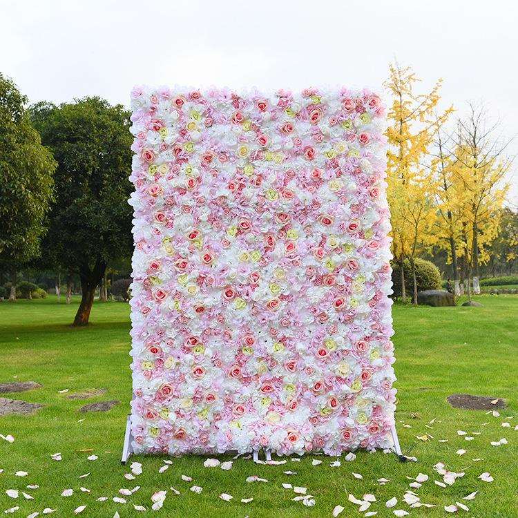 仿真花排婚庆花墙橱窗装饰墙形象墙假花装饰人造花墙草坪