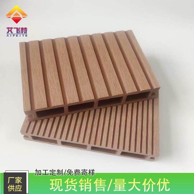直售户外塑木地板别墅花园防腐生态木板强化木塑板在线压花