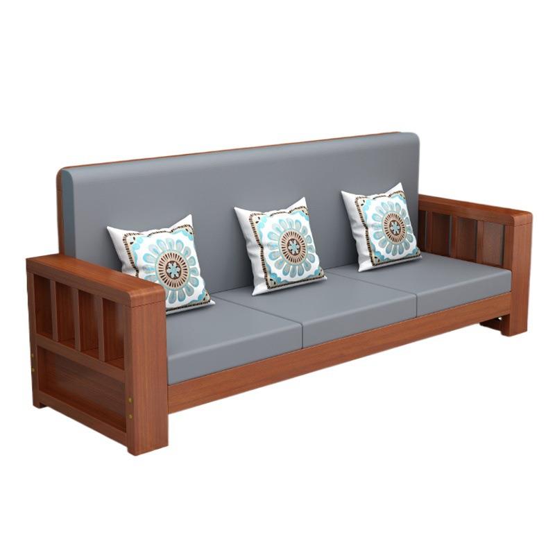 A12全实木沙发小户型新中式家用现代简约客厅经济型直排冬夏两用