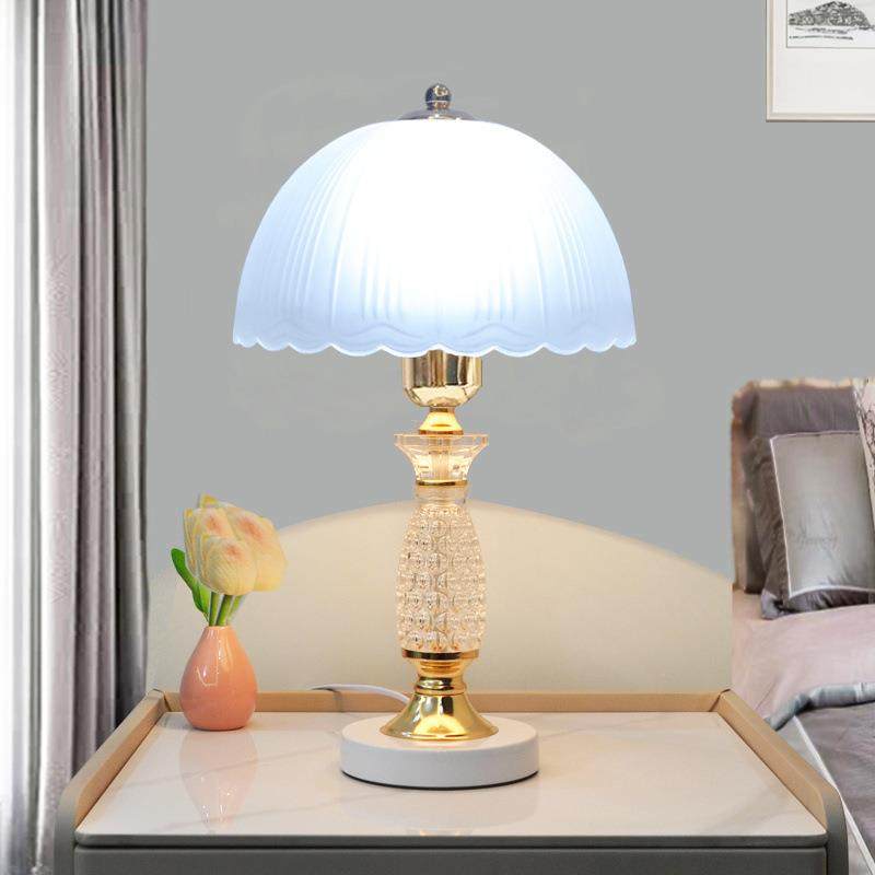 卧室床头台灯复古台灯欧式美式轻奢水晶触摸式感应